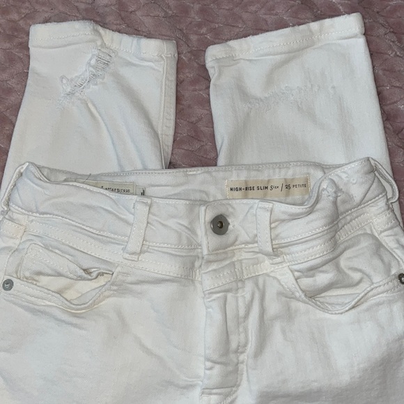 ☀️SOLD☀️ Anthropologie high-rise slim white denim jeans - Picture 3 of 6